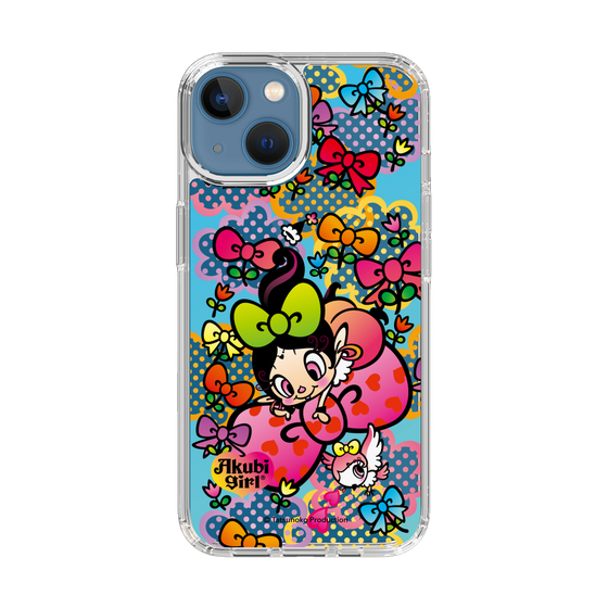 スリムプロテクションケース［ アクビガール - フラワーリボン ］