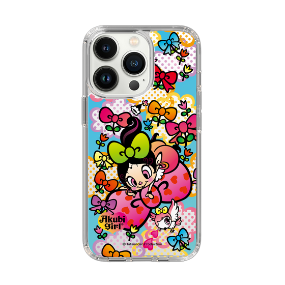 スリムプロテクションケース［ アクビガール - フラワーリボン ］