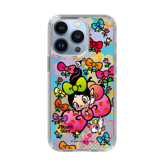 スリムプロテクションケース［ アクビガール - フラワーリボン ］