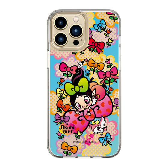 スリムプロテクションケース［ アクビガール - フラワーリボン ］