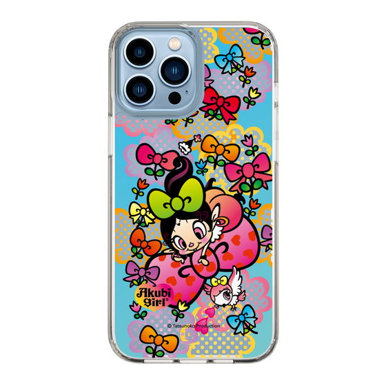 スリムプロテクションケース［ アクビガール - フラワーリボン ］