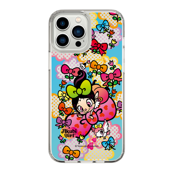 スリムプロテクションケース［ アクビガール - フラワーリボン ］