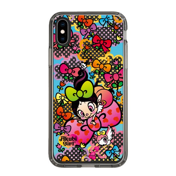 スリムプロテクションケース［ アクビガール - フラワーリボン ］