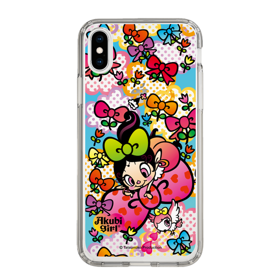 スリムプロテクションケース［ アクビガール - フラワーリボン ］