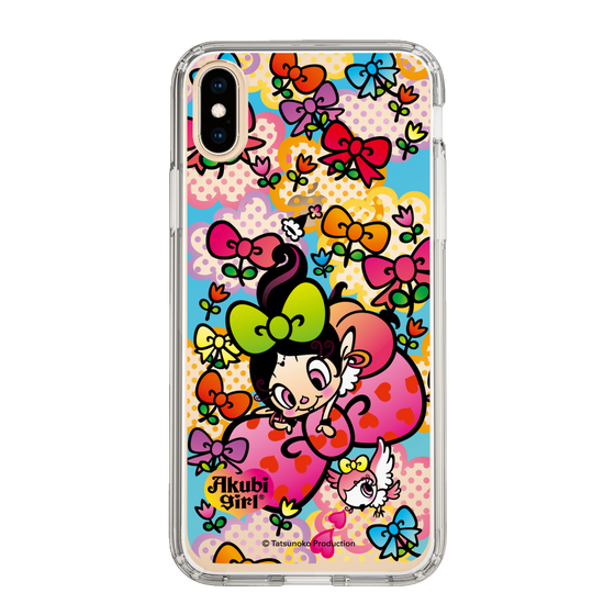 スリムプロテクションケース［ アクビガール - フラワーリボン ］