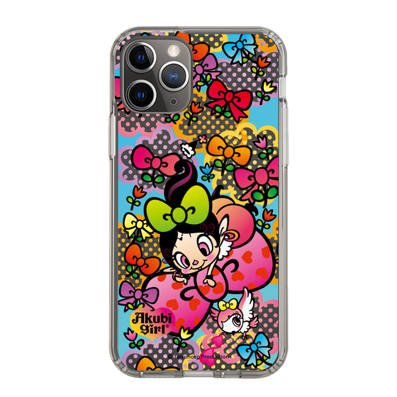 スリムプロテクションケース［ アクビガール - フラワーリボン ］