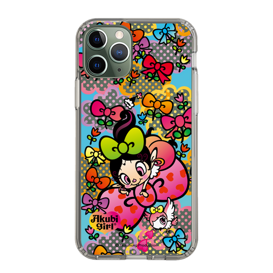 スリムプロテクションケース［ アクビガール - フラワーリボン ］