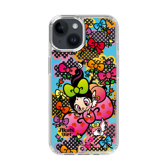 スリムプロテクションケース［ アクビガール - フラワーリボン ］