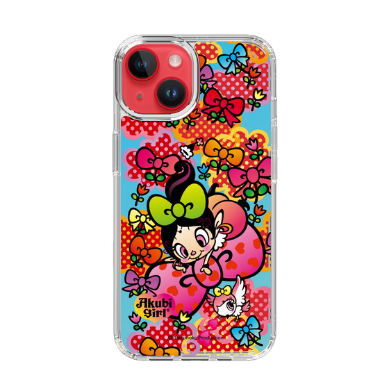 スリムプロテクションケース［ アクビガール - フラワーリボン ］