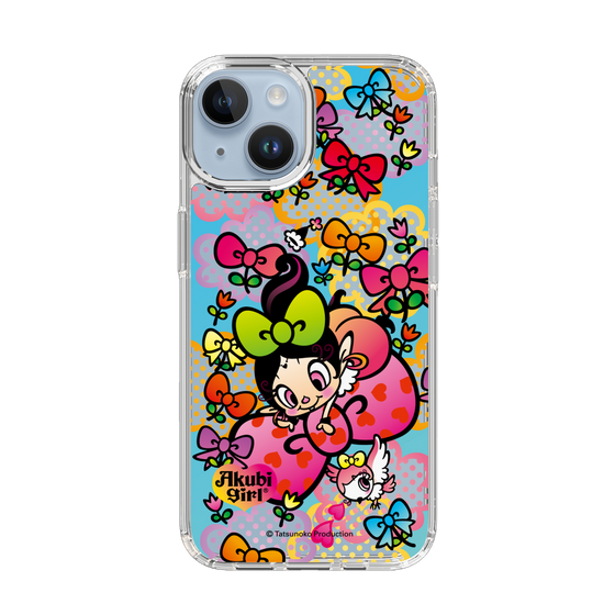 スリムプロテクションケース［ アクビガール - フラワーリボン ］