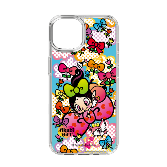 スリムプロテクションケース［ アクビガール - フラワーリボン ］