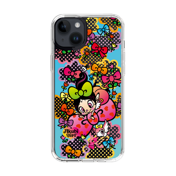 スリムプロテクションケース［ アクビガール - フラワーリボン ］