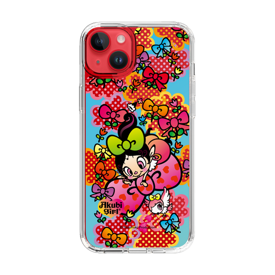 スリムプロテクションケース［ アクビガール - フラワーリボン ］