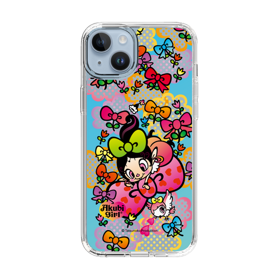スリムプロテクションケース［ アクビガール - フラワーリボン ］
