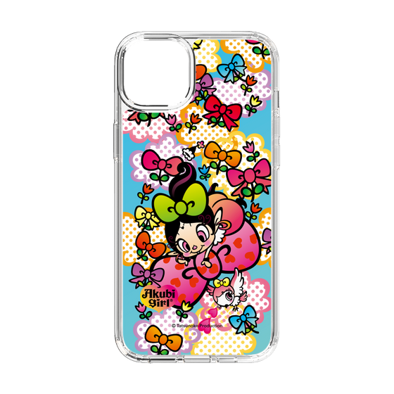 スリムプロテクションケース［ アクビガール - フラワーリボン ］