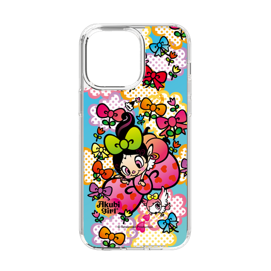 スリムプロテクションケース［ アクビガール - フラワーリボン ］