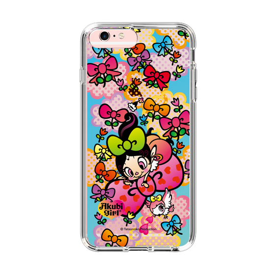 スリムプロテクションケース［ アクビガール - フラワーリボン ］