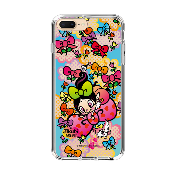 スリムプロテクションケース［ アクビガール - フラワーリボン ］