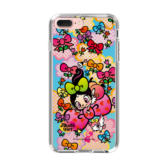 スリムプロテクションケース［ アクビガール - フラワーリボン ］