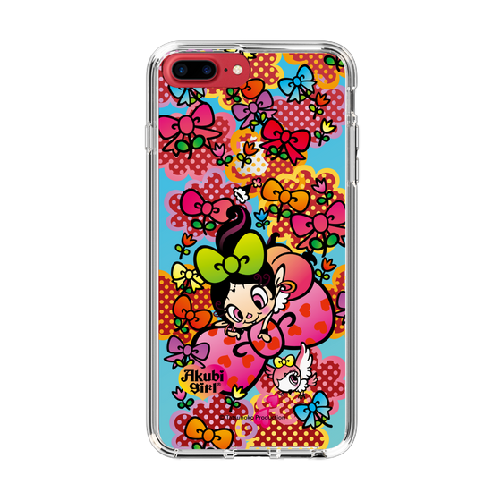 スリムプロテクションケース［ アクビガール - フラワーリボン ］