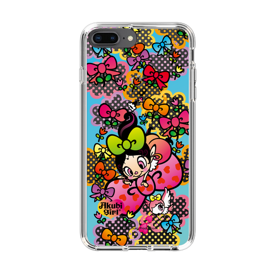 スリムプロテクションケース［ アクビガール - フラワーリボン ］