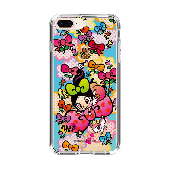 スリムプロテクションケース［ アクビガール - フラワーリボン ］