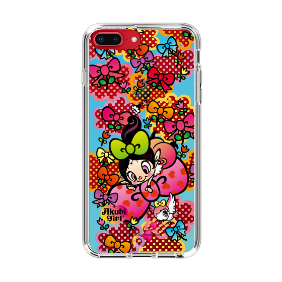 スリムプロテクションケース［ アクビガール - フラワーリボン ］