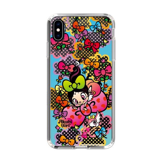 スリムプロテクションケース［ アクビガール - フラワーリボン ］