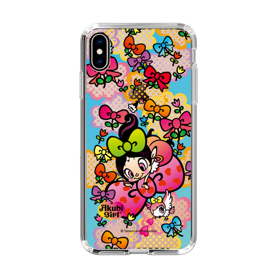 スリムプロテクションケース［ アクビガール - フラワーリボン ］