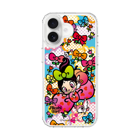 スリムプロテクションケース［ アクビガール - フラワーリボン ］