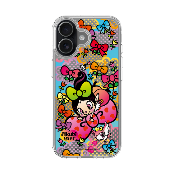 スリムプロテクションケース［ アクビガール - フラワーリボン ］