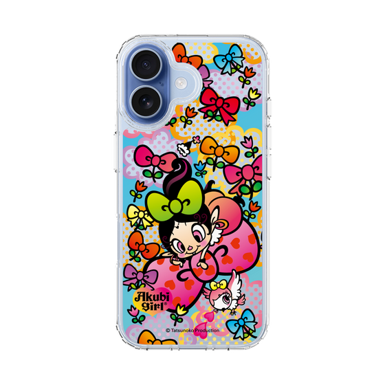 スリムプロテクションケース［ アクビガール - フラワーリボン ］