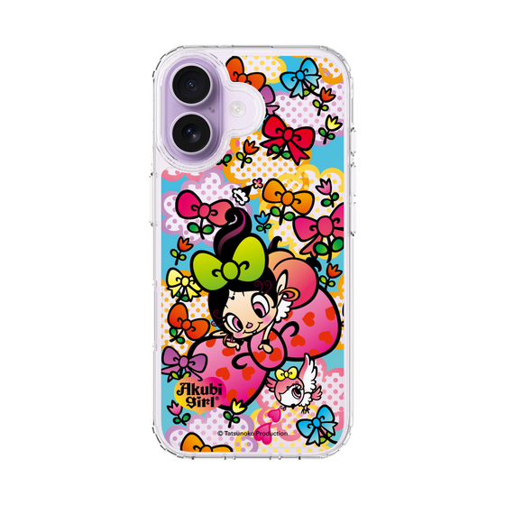 スリムプロテクションケース［ アクビガール - フラワーリボン ］