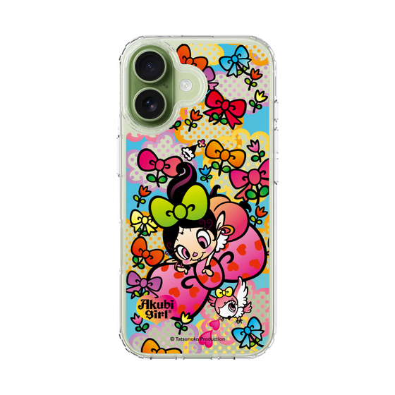 スリムプロテクションケース［ アクビガール - フラワーリボン ］