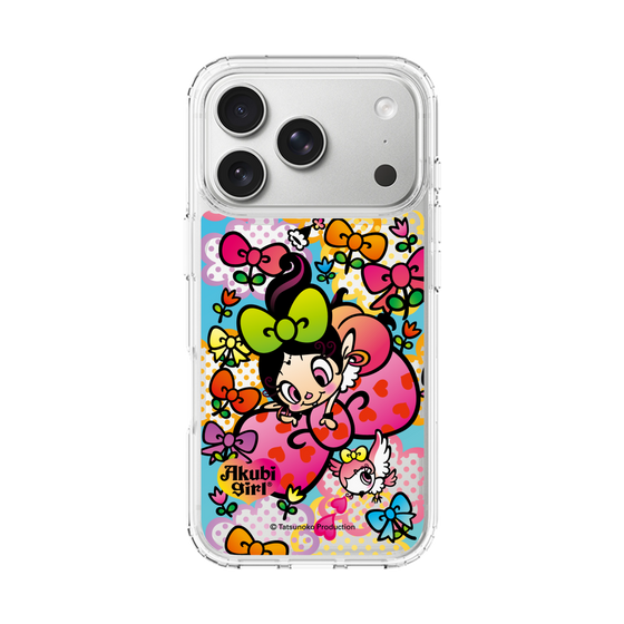 スリムプロテクションケース［ アクビガール - フラワーリボン ］
