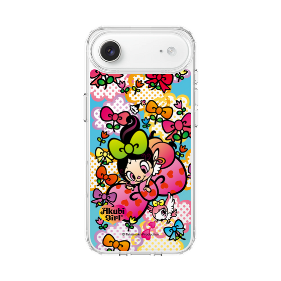 スリムプロテクションケース［ アクビガール - フラワーリボン ］