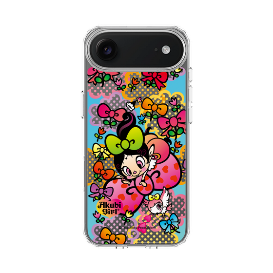スリムプロテクションケース［ アクビガール - フラワーリボン ］
