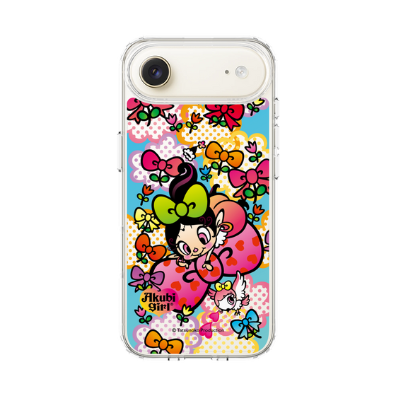 スリムプロテクションケース［ アクビガール - フラワーリボン ］
