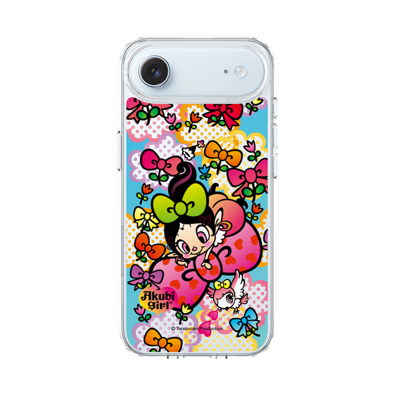スリムプロテクションケース［ アクビガール - フラワーリボン ］