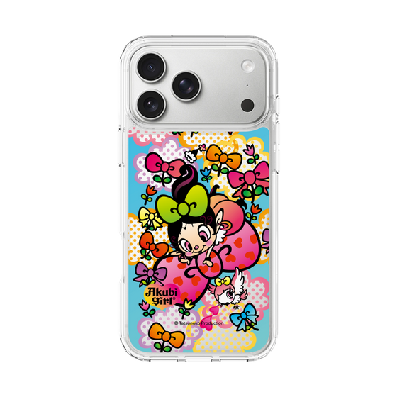スリムプロテクションケース［ アクビガール - フラワーリボン ］
