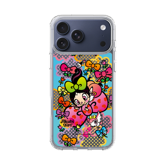 スリムプロテクションケース［ アクビガール - フラワーリボン ］