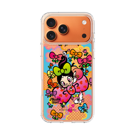 スリムプロテクションケース［ アクビガール - フラワーリボン ］