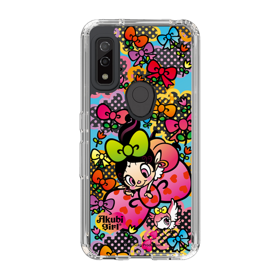 スリムプロテクションケース［ アクビガール - フラワーリボン ］