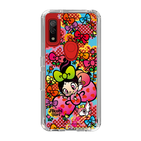スリムプロテクションケース［ アクビガール - フラワーリボン ］
