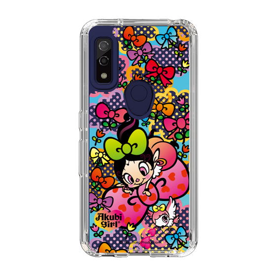 スリムプロテクションケース［ アクビガール - フラワーリボン ］