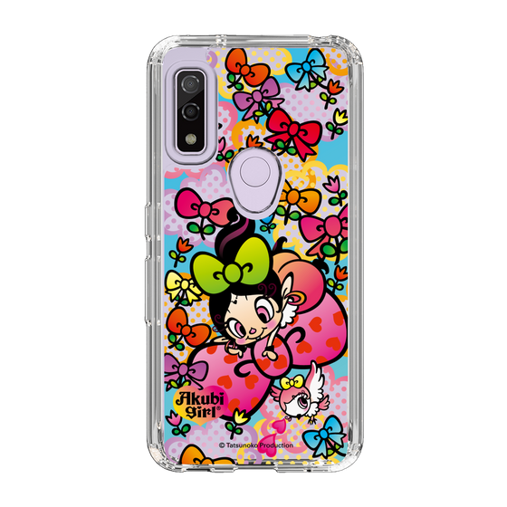 スリムプロテクションケース［ アクビガール - フラワーリボン ］