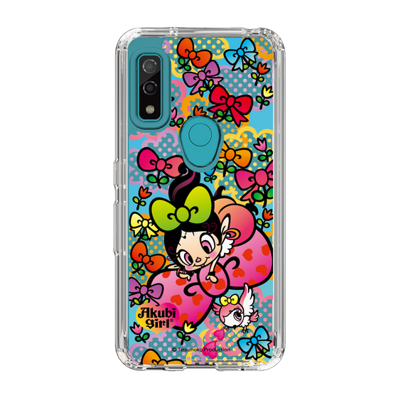 スリムプロテクションケース［ アクビガール - フラワーリボン ］