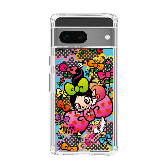 スリムプロテクションケース［ アクビガール - フラワーリボン ］