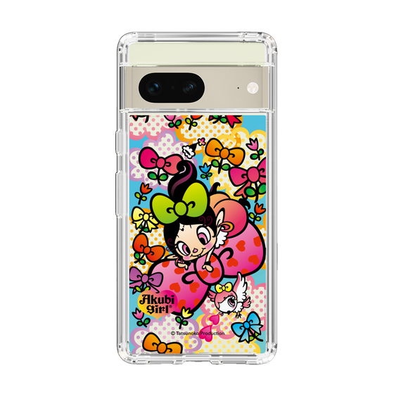 スリムプロテクションケース［ アクビガール - フラワーリボン ］