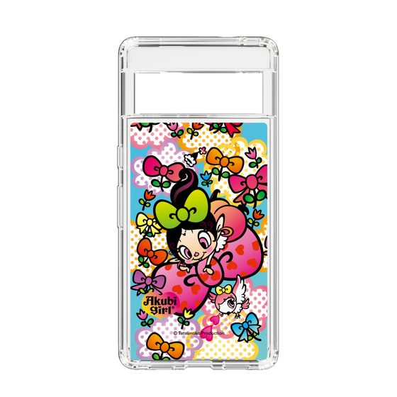 スリムプロテクションケース［ アクビガール - フラワーリボン ］